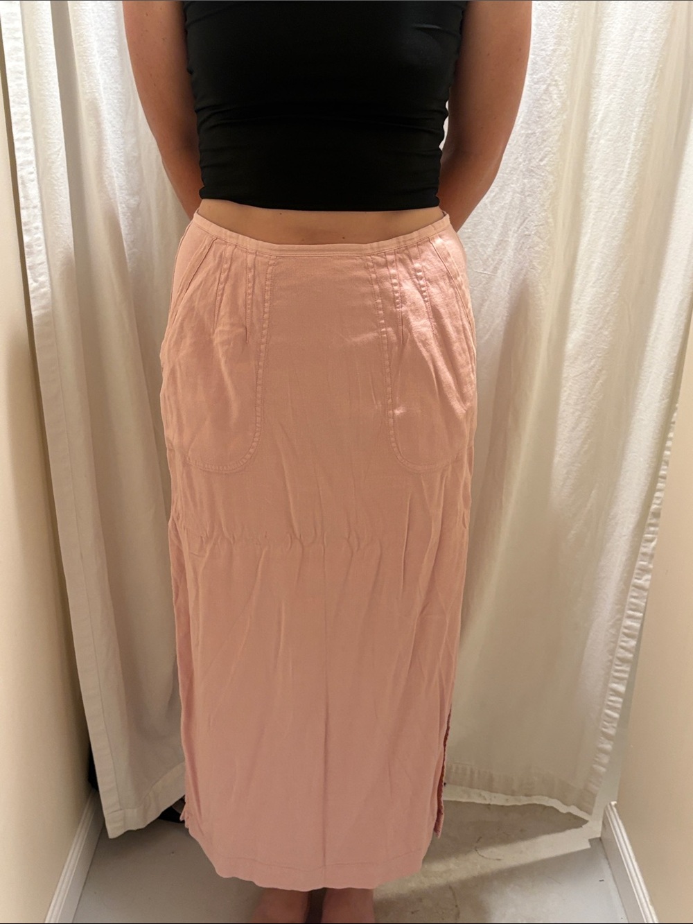 Anthropologie Light Pink Women's Midi Skirt
